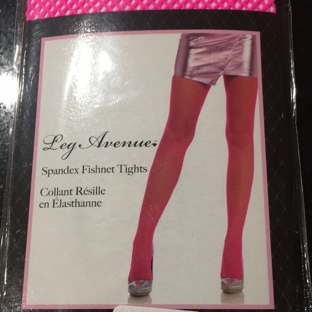 Leg Avenue stunner spandex fishnet pink rose tights